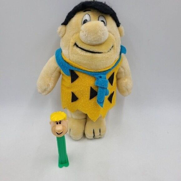 Vintage Fred Flintstone Plush Opened Barney Rubble Pez Trading Cards Sealed Toy - Picture 3 of 13